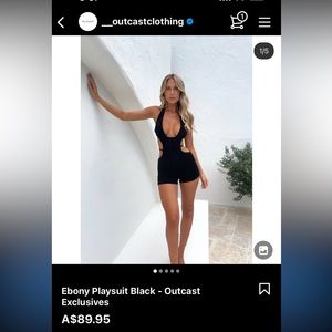 Outcast Clothing Ebony Playsuit - BRAND NEW, never worn